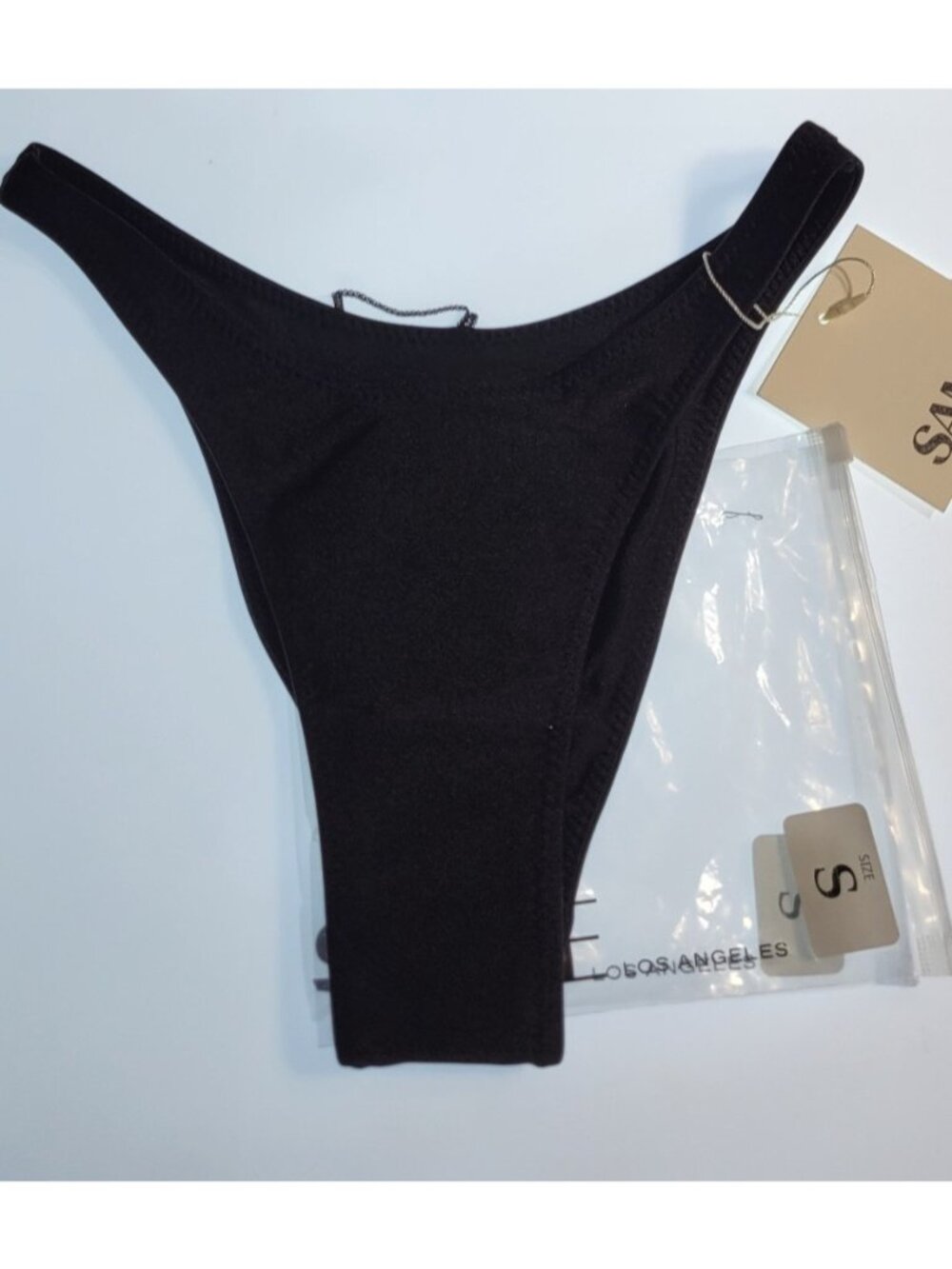 SAME Los Angeles Bottom Black Size S 90S High Rise Solid NEW